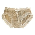 thumbnail image 1 of Itsame Womens Briefs, Sexy Lace Stretch Breathable Ladies Underwear Coffee M, 1 of 5