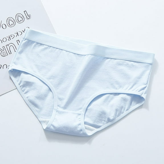 Itsame Womens Briefs, Stretch Breathable Seamless Cotton Underwear Light Blue XL