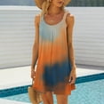 thumbnail image 1 of Itsame Womens Casual Dresses Round Neck Tie Dyeing Thin Dress Multicolor Size 2XL, 1 of 6