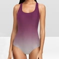 thumbnail image 1 of Itsame Womens One-Piece Swimsuit, Plus Size Gradient Athletic Training Surfing Suit Hot Pink S-XXXL, 1 of 6