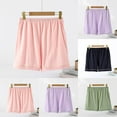 thumbnail image 1 of Itsame Womens Walk Shorts Pockets Women Short Sweat Pants Relaxed Elastic Shorts Purple Size XL, 1 of 6