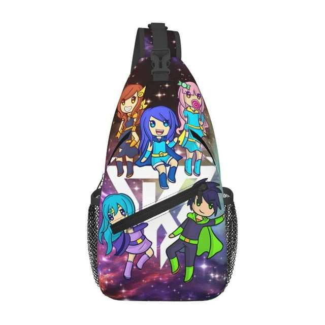 Itsfunneh Krew Sling Backpack Cartoon Crossbody Bag Travel Hiking