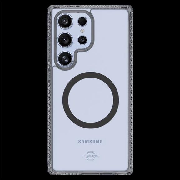 Itskins SGZU-HMACR-SMOK Hybrid-R Magsafe Case for Samsung Galaxy S25 Ultra - Smoke