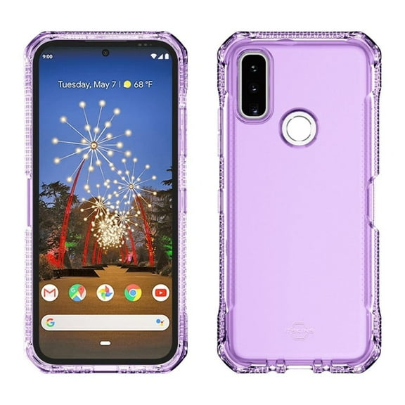 Itskins Spectrum Clear Protective Phone Case Compatible With Kyocera Durasport 5g, Anti-Yellowing, Shockproof Cover, And Military Grade Phone Case - Light Purple