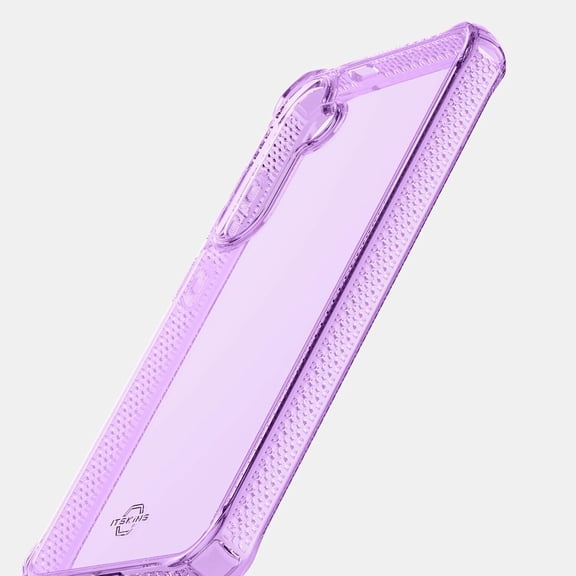 Itskins Spectrum R // Clear Protective Phone Case For Galaxy S24 Fe, Anti-Yellowing, Shockproof Cover, And Military Grade Protective Phone Case Light Purple
