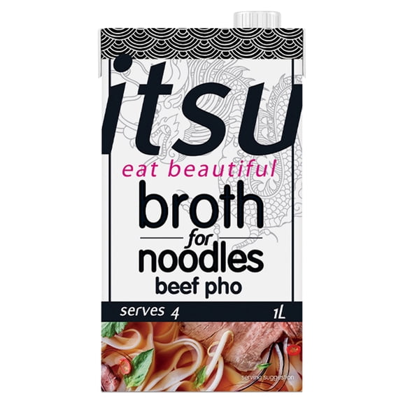 Itsu Broth For Noodles - Beef Pho 1L, Imported from Britain