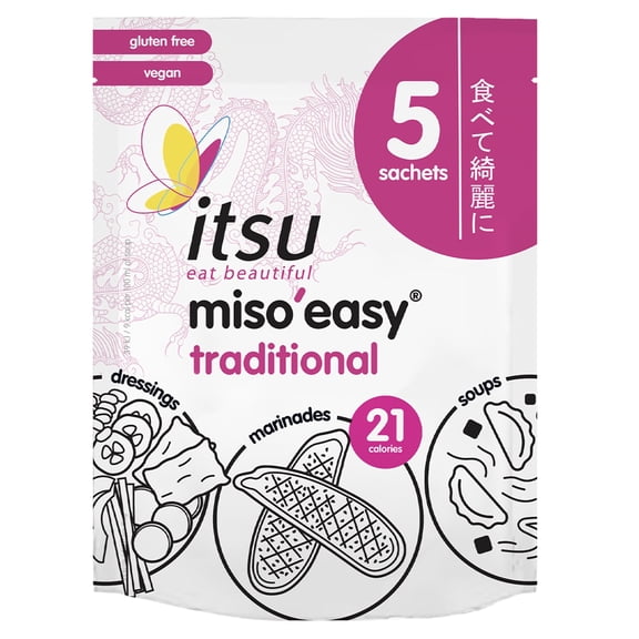 Itsu Miso'easy Traditional Miso 5X21g, Imported from Britain