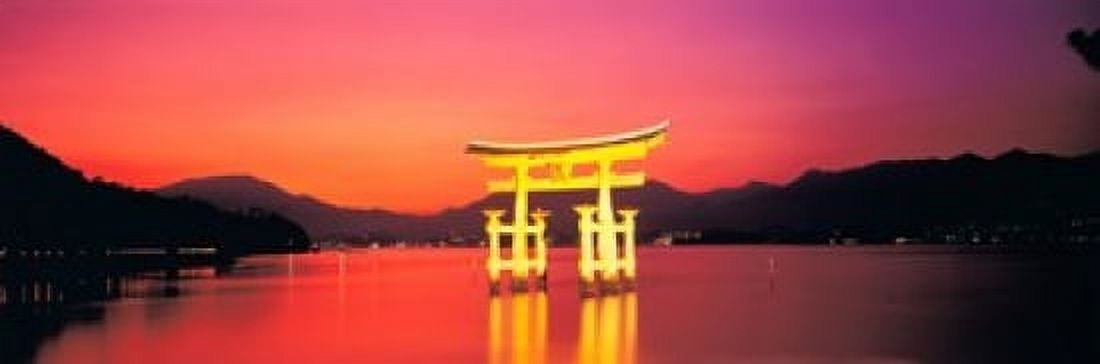 Itsukushima Shrine Otorii Hiroshima Japan Canvas Art - Panoramic Images (36 x 12)