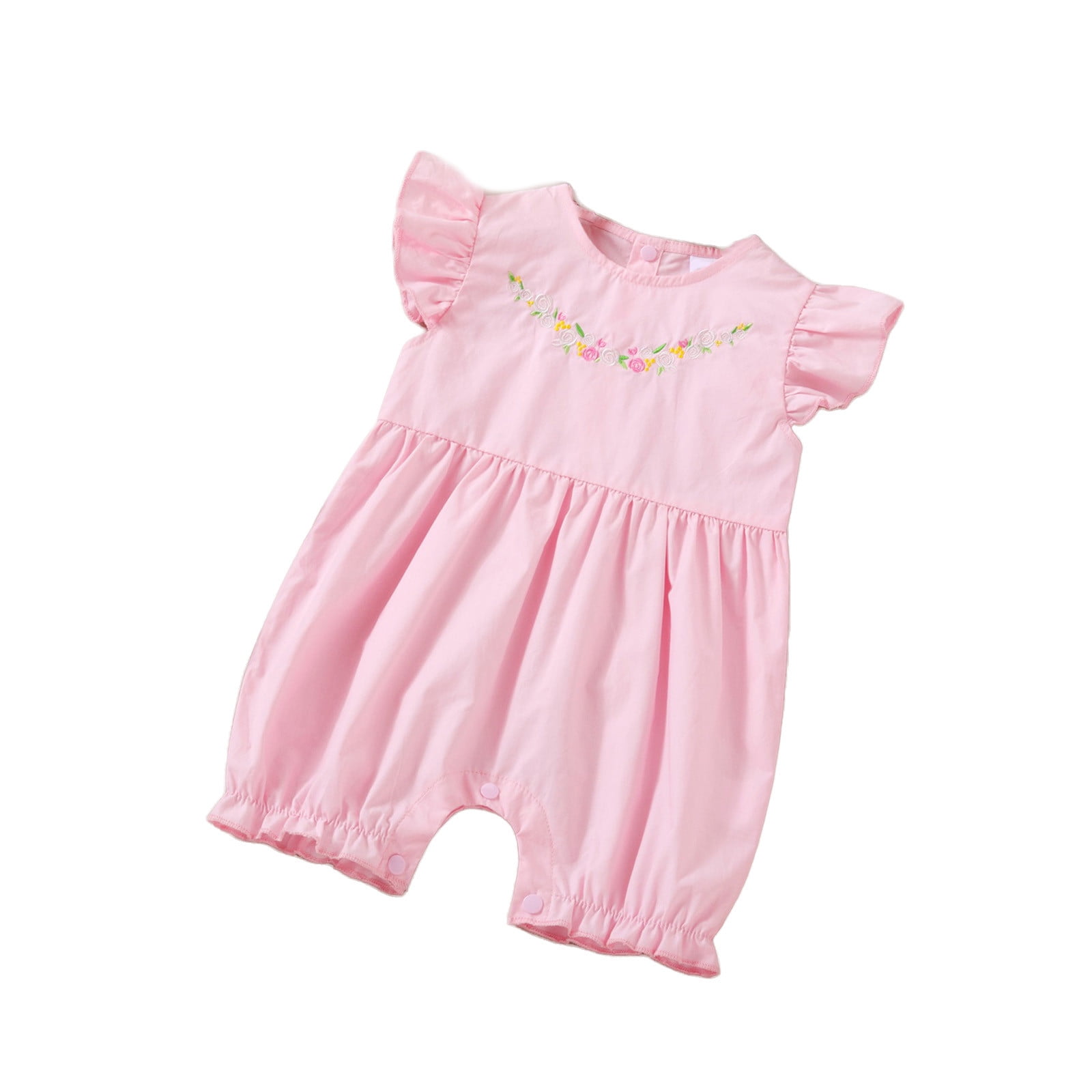 Simplee Kids Baby Girl Kint Romper Fall Sleeveless Pompoms Rompers Newborn Little Girl Overall Jumpsuit Outfitse Dusty Pink
