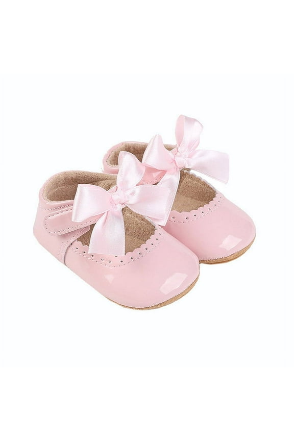 Baby Shoes,Infant Baby Girls Shoes Non-Slip Rubber Sole Slippers Princess Dress Wedding Shoes Newborn Crib Shoes First Shoes Pink 0-6 Months