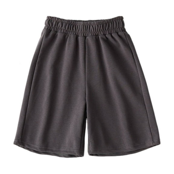 Itsun Boys Shorts,Shorts for Boys,Children's Summer Solid Color Casual Sports Pants With Pockets And Flower Buds Shorts for Kids Dark Gray 13-14 Years