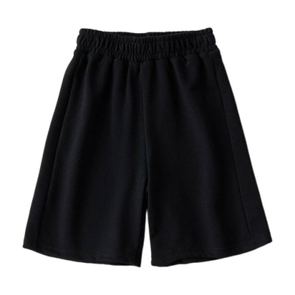 Itsun Boys Shorts,Shorts for Boys,Children's Summer Solid Color Casual Sports Pants With Pockets And Flower Buds Shorts for Kids Black 13-14 Years