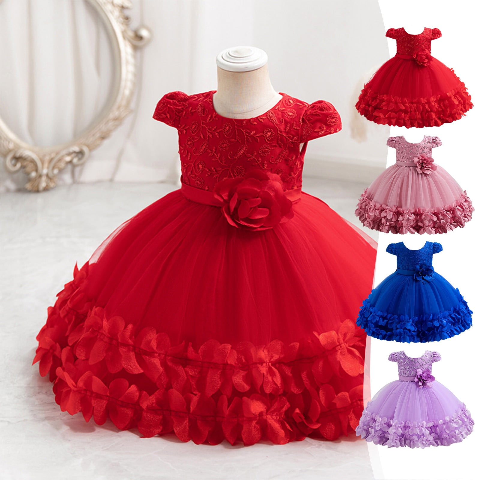 Holiday Deals 2024! Itsun Girls Princess Dress,Girls' Tulle Flower ...