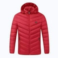 thumbnail image 1 of Itsun Heated Jacket Outdoor Warm Fashion Long Sleeve Hooded Tops Heated Charging via Casual Coat for Riding Skiing Fishing Red 4XL, 1 of 7