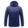 thumbnail image 1 of Itsun Heated Jacket Outdoor Warm Fashion Long Sleeve Hooded Tops Heated Charging via Casual Coat with Pocket for Riding Skiing Fishing Blue XXL, 1 of 6