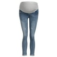 thumbnail image 1 of Itsun Maternity Clothes,Women Solid Color High Waist Jeans Flares Ankle Fashion Pants Trouser Blue, 1 of 1