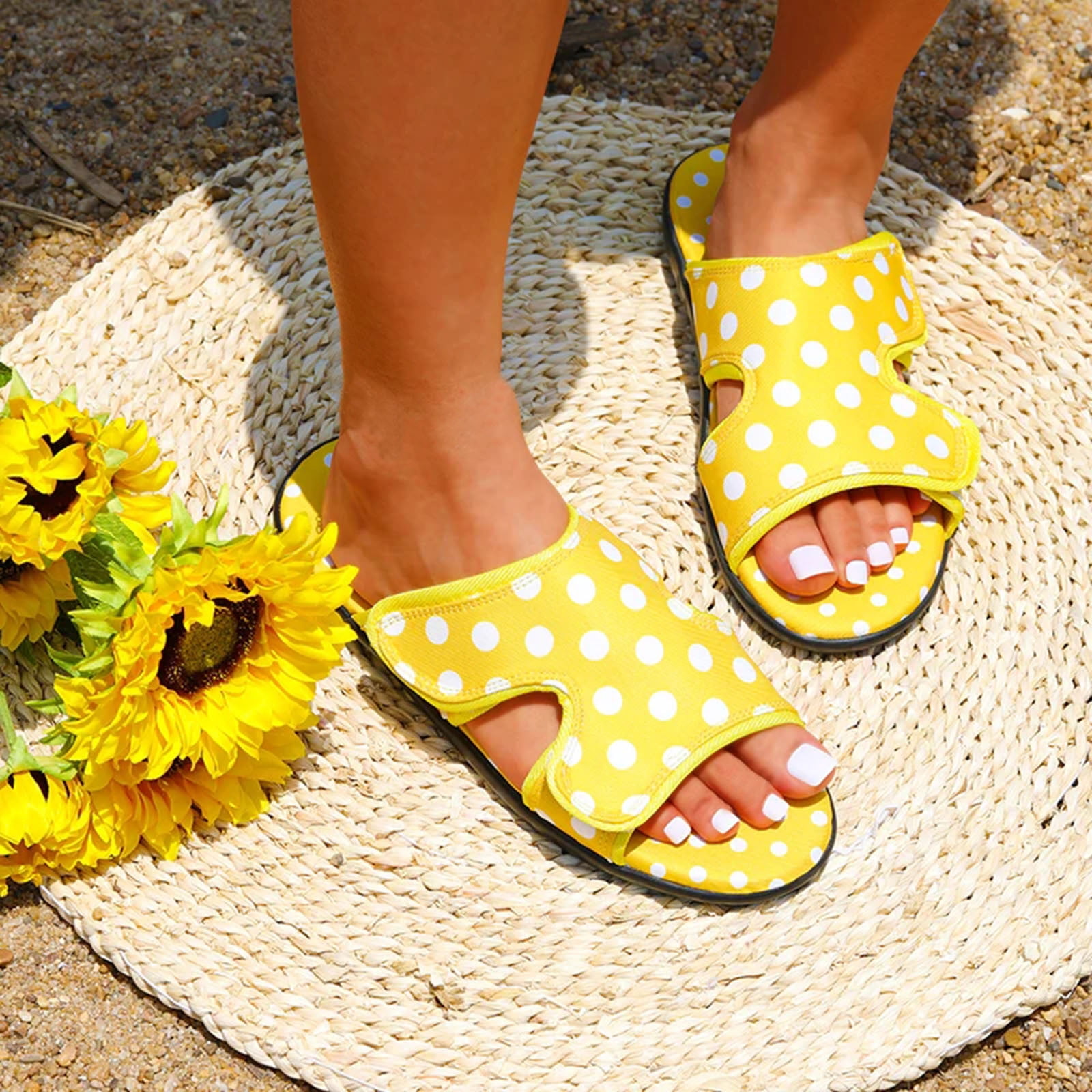 Itsun Sandals Women,Women's Open Toe Slide Sandals HBand Cute Slip