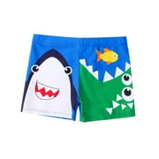 Itsun Toddler Boy Swim Trunks,Boys' Board Shorts Toddler Teens Swim Trunk Girls Beach Swimwear Bathing Suit Blue 4-5 Years