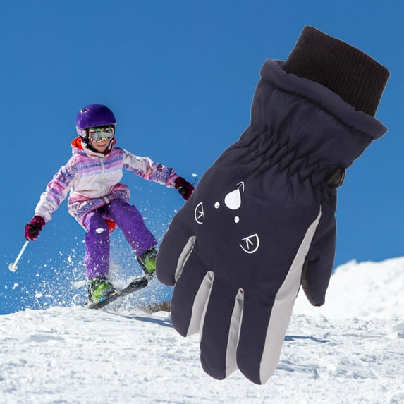 Itsun Toddler Girls Boys Snow Gloves Kids Ski Winter Gloves Waterproof Windproof Children Warm Gloves