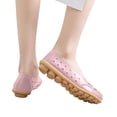 thumbnail image 1 of Itsun Womens Dress Shoes, Women's Flats Classic Fancy Leather Dress Shoes, Hollow Out Solid Color Casual Shoes, Comfort Soft Slip On Flats Shoes Pink, 1 of 5