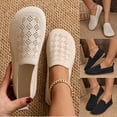 thumbnail image 1 of Itsun Womens Dress Shoes,Women's Mesh Flats Shoes Breathable Slip on Shoes Casual Flats Comfortable Walking Shoes Black US Size 7, 1 of 5