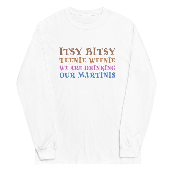 Itsy Bitsy Teenie Weenie Long Sleeve Shirt (White, 2XL)
