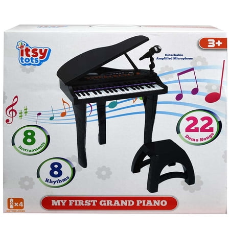 Itsy Tots My First Grand Piano with LED light, 8 different instrument sounds & rhythms 22 songs.