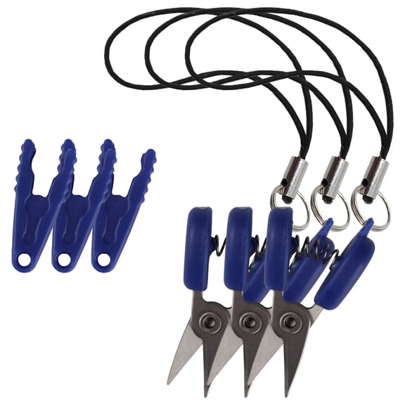 JubileeYarn Snippy Portable Keychain Scissors - Shock Blue - 3 Scissors