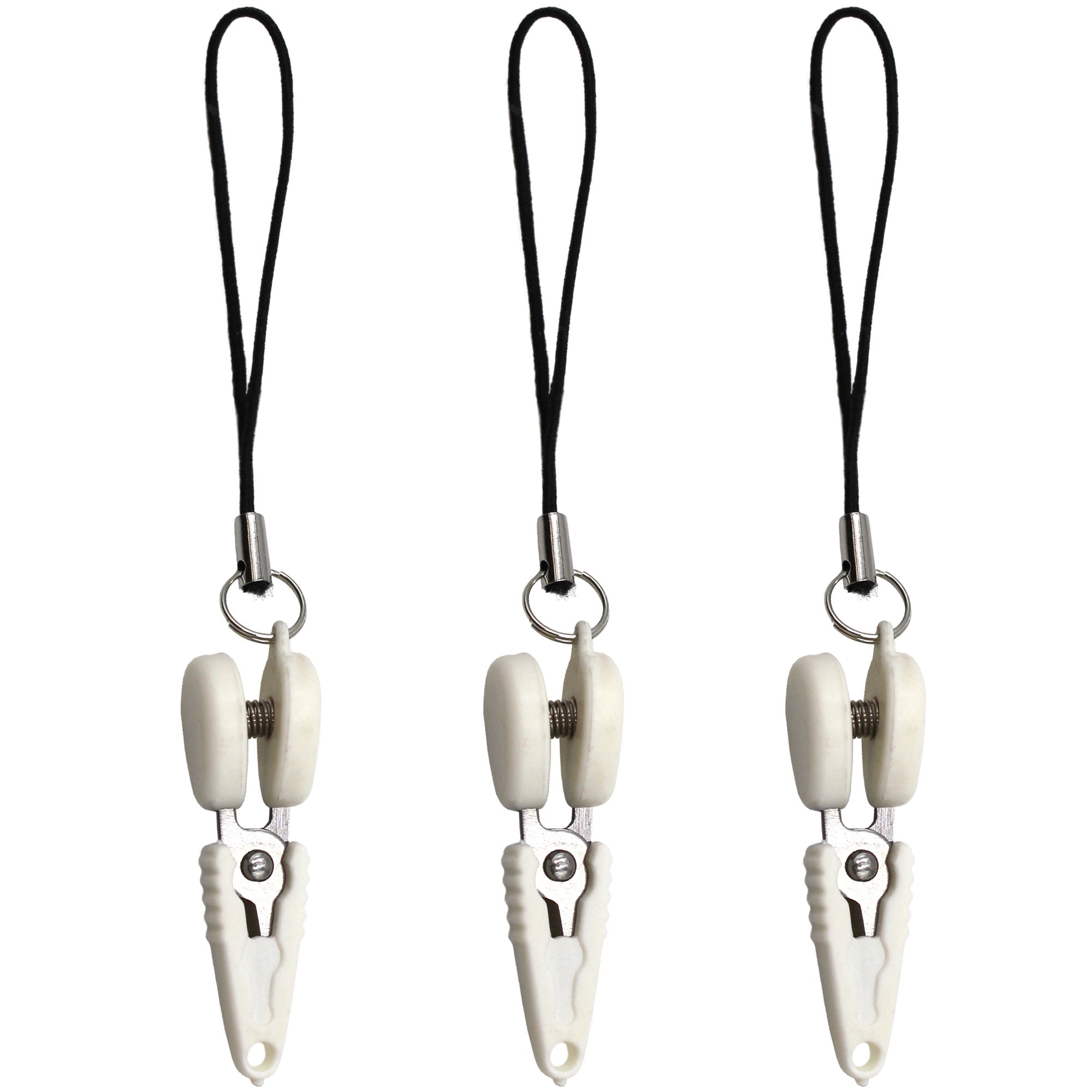 JubileeYarn Snippy Portable Keychain Scissors - White - 3 Pairs