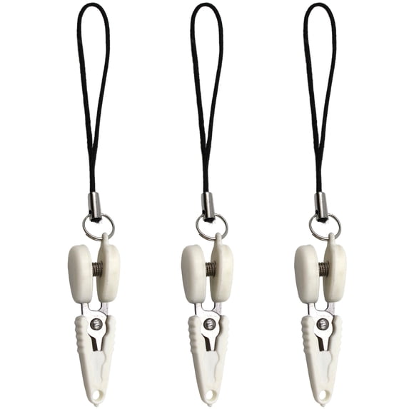 JubileeYarn Snippy Portable Keychain Scissors - White - 3 Pairs