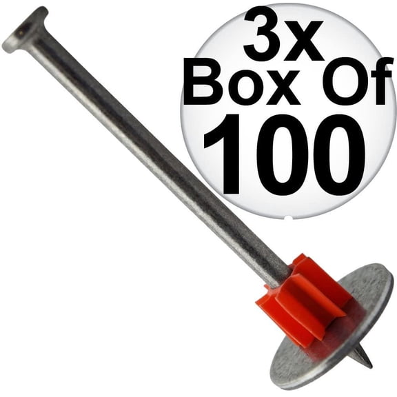 Itw 00809 2-1/2" Powder Fastener Pin With Washer 1516SD 100 Count