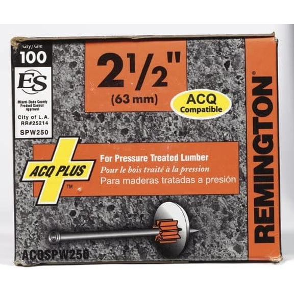 ITW Brands Ramguard Pin Washer and Pin Fastener - Coated Powder Fastener - 2-1/2 In.