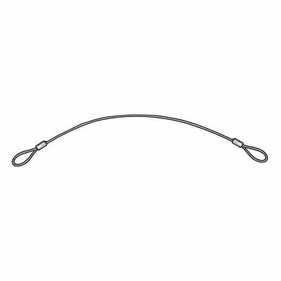 2 Loops Lanyard, 18 in, 3/64 in Pin Dia., Stainless Steel, Nylon Coated, 5 PK