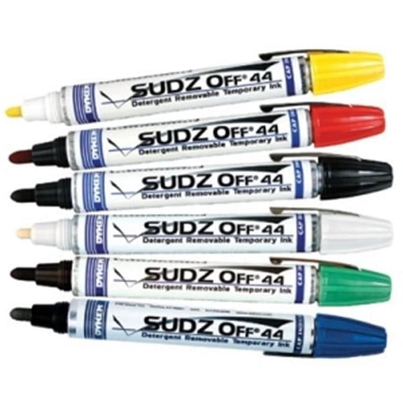 Itw Professional Brands Sudz Off Detergent Removable Temporary Markers - Black