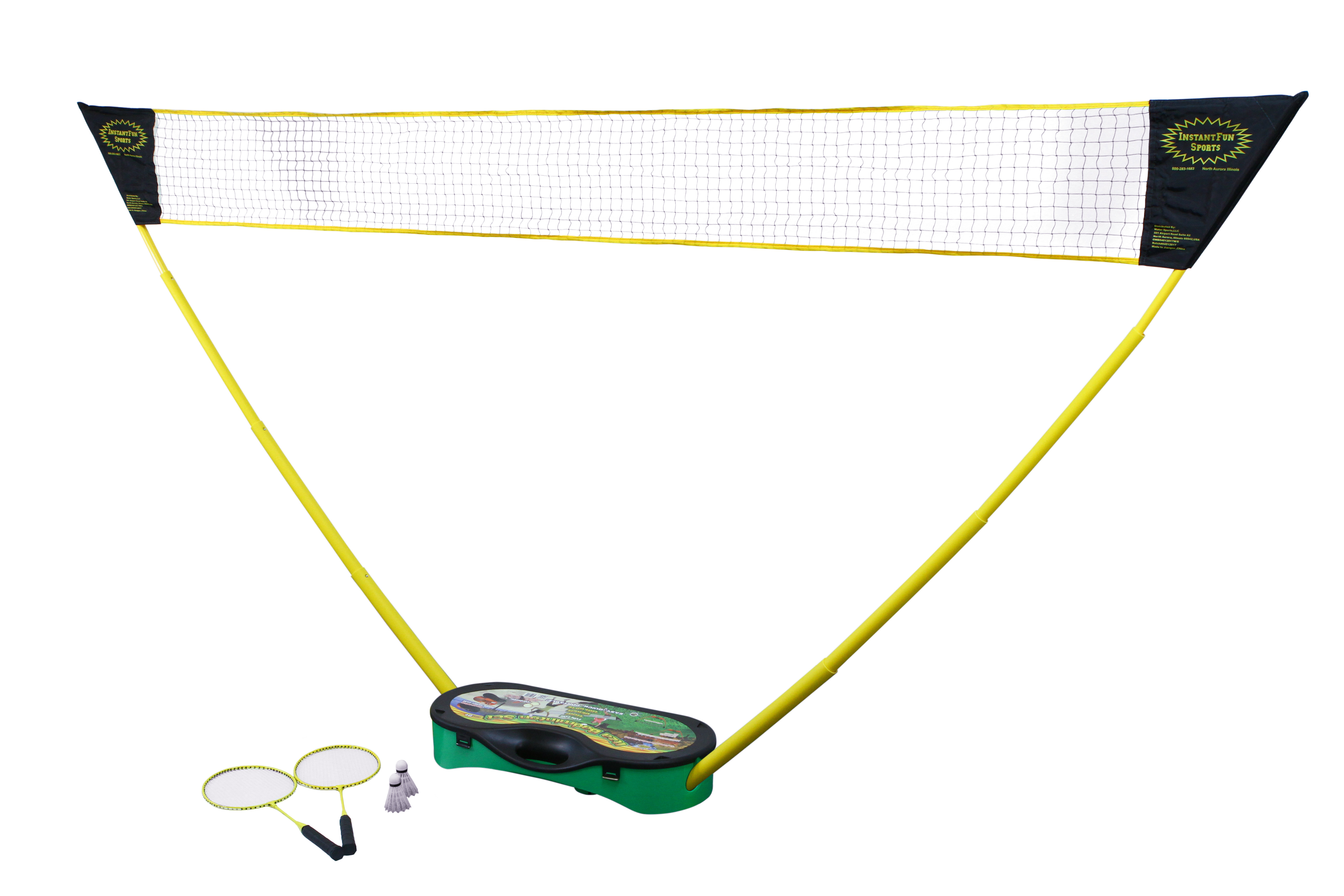 Itza Badminton Set W/ Net, Poles, 2 Rackets & Shuttlecocks, for Outdoor Use - image 1 of 5