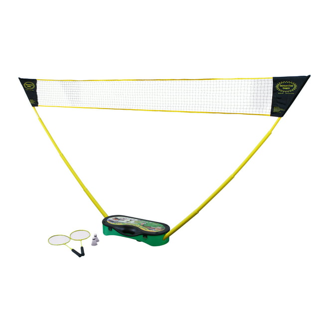 Itza Badminton Set W/ Net, Poles, 2 Rackets & Shuttlecocks, for Outdoor Use