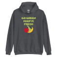 thumbnail image 1 of Itzus Collections Eco-Smart Print Hoodie Sweatshirt, Dark Heather Unisex M, 1 of 2