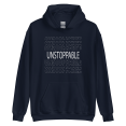 thumbnail image 1 of Itzus Collections Graphic Unstoppable Motivational Hoodie, Navy Unisex, Size M, 1 of 3