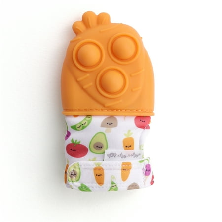 Itzy Mitt Pop™ Carrot Teether