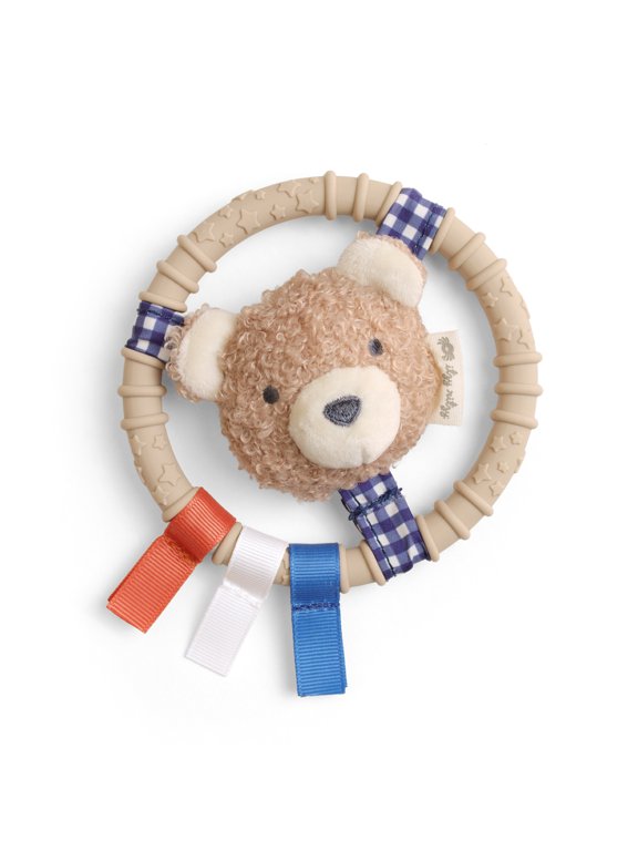 Itzy Ring Pal Teething ring with plush bear