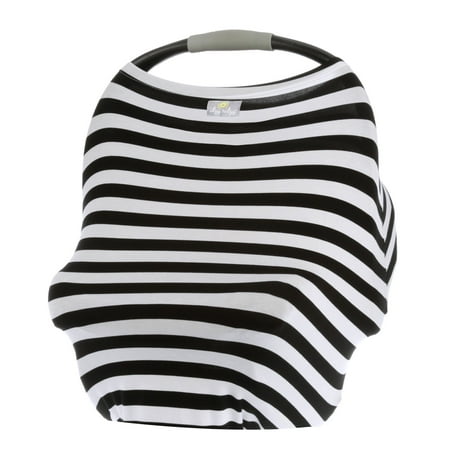 Itzy Ritzy Mom Boss Multi-Use Cover, Black & White Stripe