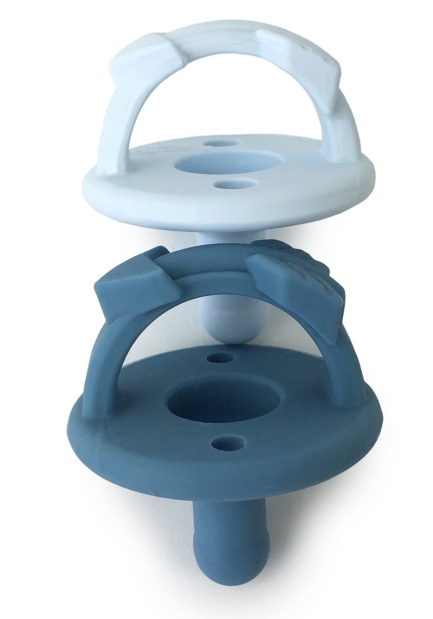 Itzy Ritzy Sweetie Soother Pacifier Set of 2- Silicone with Collapsible Handle & Two Air Holes