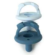 Itzy Ritzy Sweetie Soother Pacifier Set of 2- Silicone with Collapsible Handle & Two Air Holes