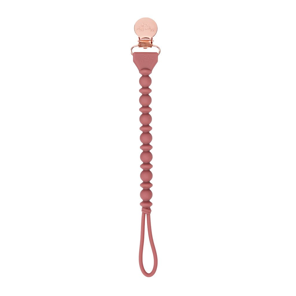 Sweetie Strap Beaded Pacifier Clip - Rosewood Sweetie Strap Beaded Pacifier Clip - Rosewood