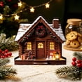 thumbnail image 1 of Iuaoueui Christmas Village Houses Set LED Light up Christmas Town Figurines, Mini Accessories, Desktop Ornaments, Battery Operated, Winter Snow House Tabletop Decor For Mantel, 1 of 8