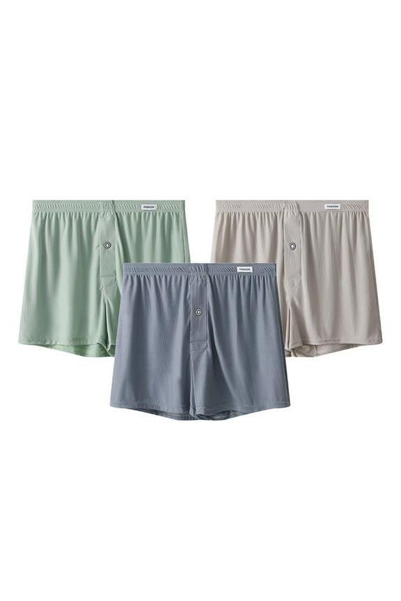 2/3 Pack Mens Basic Solid Boxers, Comfortable Boxer Underwear, Moisture-wicking Breathable Boxers Multicolor#2 XXL