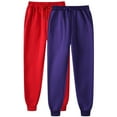 thumbnail image 1 of Iugvhana 2-Pack Sweatpants for Women Trendy Drawstring Elastic Waist Baggy Trousers Loose Fit Casual Active Workout Athletic Jogger Sweat Pants with Pockets Purple&Red XXL, 1 of 4