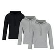 thumbnail image 1 of Iugvhana 3 Pack: Men's Cotton Lightweight Casual Pullover Drawstring Hoodie With Pocket (Available In Big & Tall) Black#1 XXL, 1 of 8
