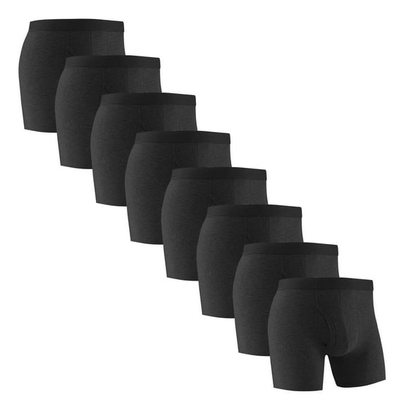 Iugvhana 6/8Pack Boxers for Men Cotton Men's Underwear Boxer Shorts Breathable Mens Boxer, Loose Fit, Multi Pack Black L