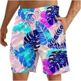 thumbnail image 1 of Iugvhana Beach Shorts for Men Lightweight Quick Drying Swimwear Swim Trunks Hawaiian Tropical Floral Summer Shorts Multicolor#5 XXXXXL, 1 of 4